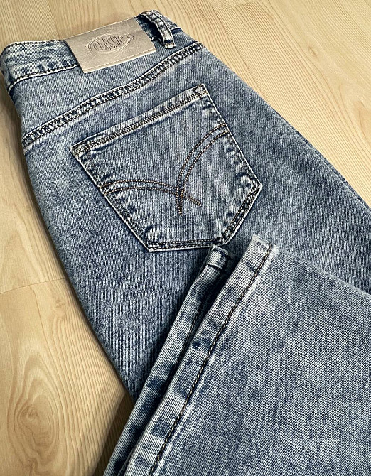 Спідниця джинсова жіноча Vanver 8118 з розрізом ззаду великі розміри блакитна, блакитний, З6, 36, 98 см, 122 см Київ - фото 19