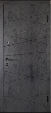 Двері вхідні Наші Двері МЕГА СІТІ Оксид темний / Оксид білий 960х2040 мм Київ