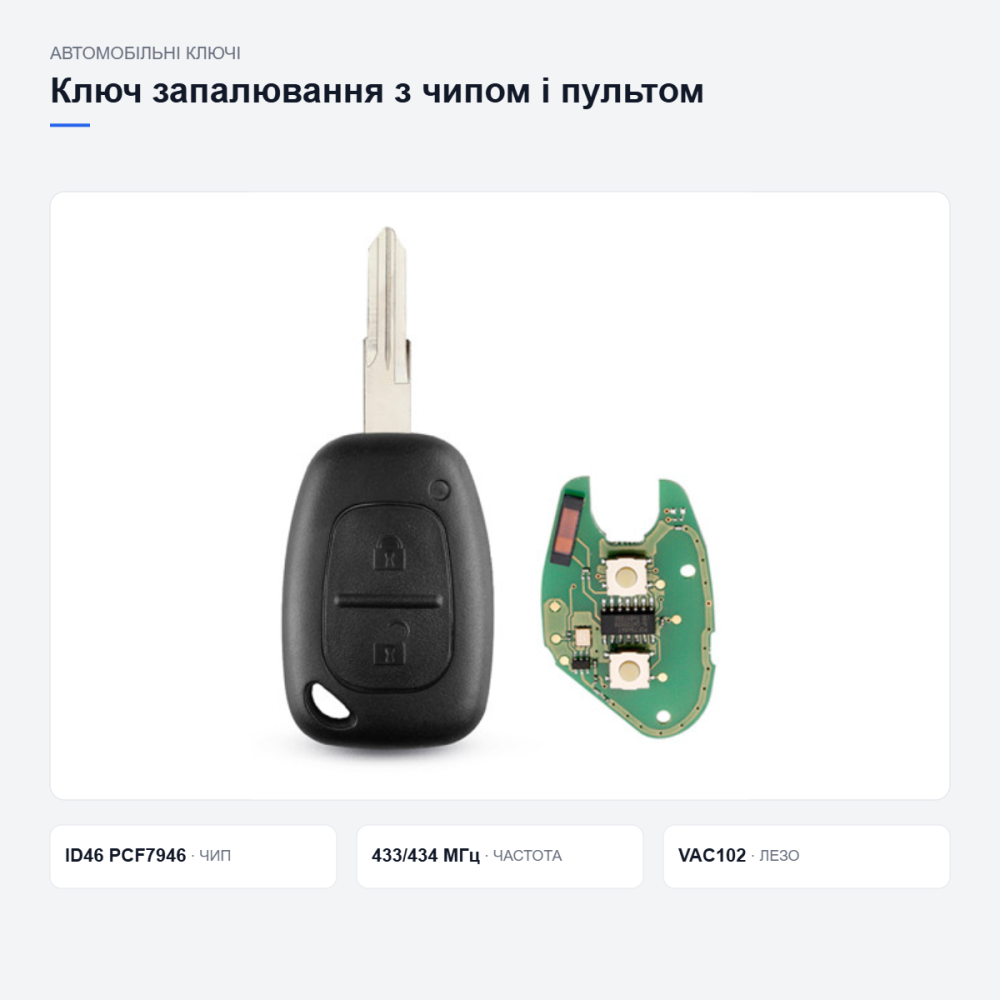 Ключ запалювання Renault та Opel із чипом Київ - фото 11