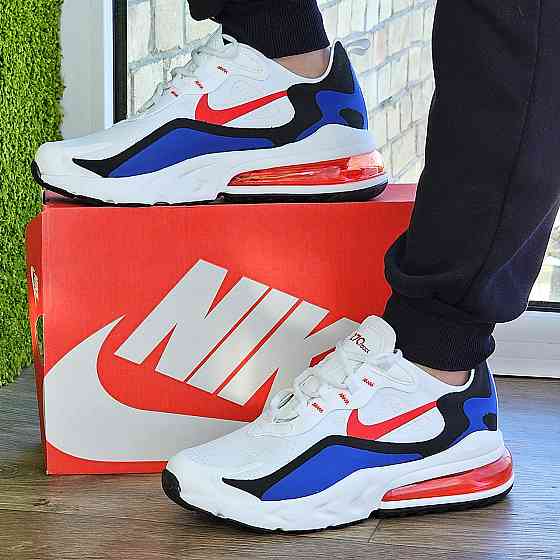 Кроссовки Nike 270 Сеточка Мужские Белые Найк с Амортизацией Летние (размеры: 41,42,43,44,45) Видео Обзор Днепр