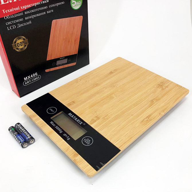 Электронные весы для продуктов MATARIX MX-406 5кг Wood, Весы пищевые, Точные ZO-325 кухонные весы Киев - изображение 4