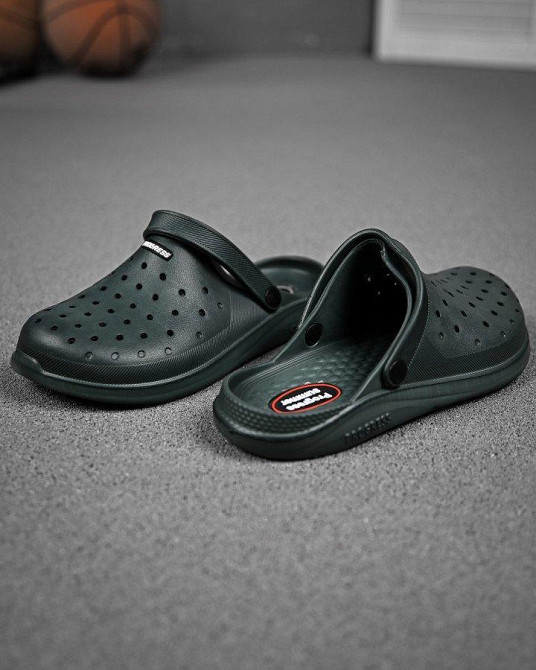 Кроксы мужские хаки зеленые сабо 