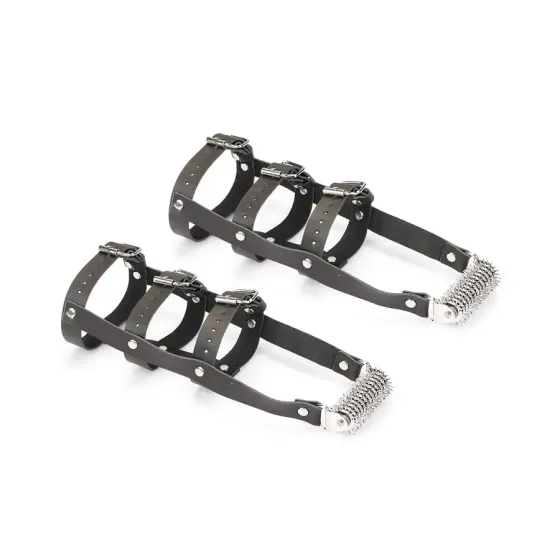 Кожаная портупея для голеностопа со шпорами Liebe Seele Leather High Heel Ankle Harness Silver Львов