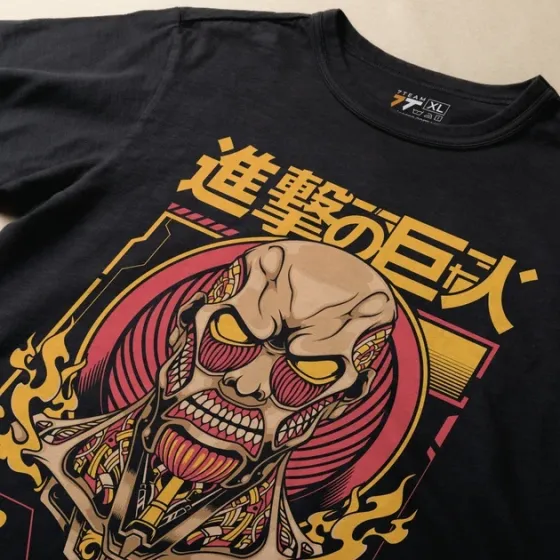 Футболка чоловіча з  принтом Атака Титанов Colosal Titan Розмір 48 Дніпро