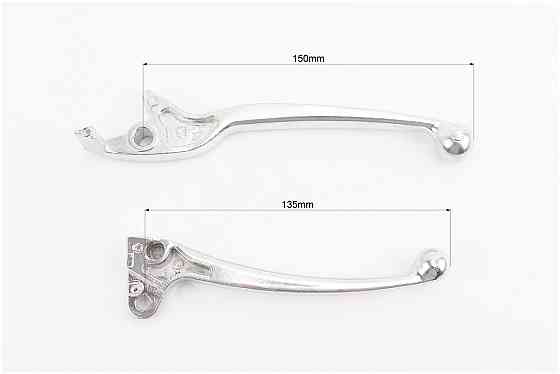 Важіль гальма лівий, правий к-кт 2шт (правий з "язичком"), хром Киев