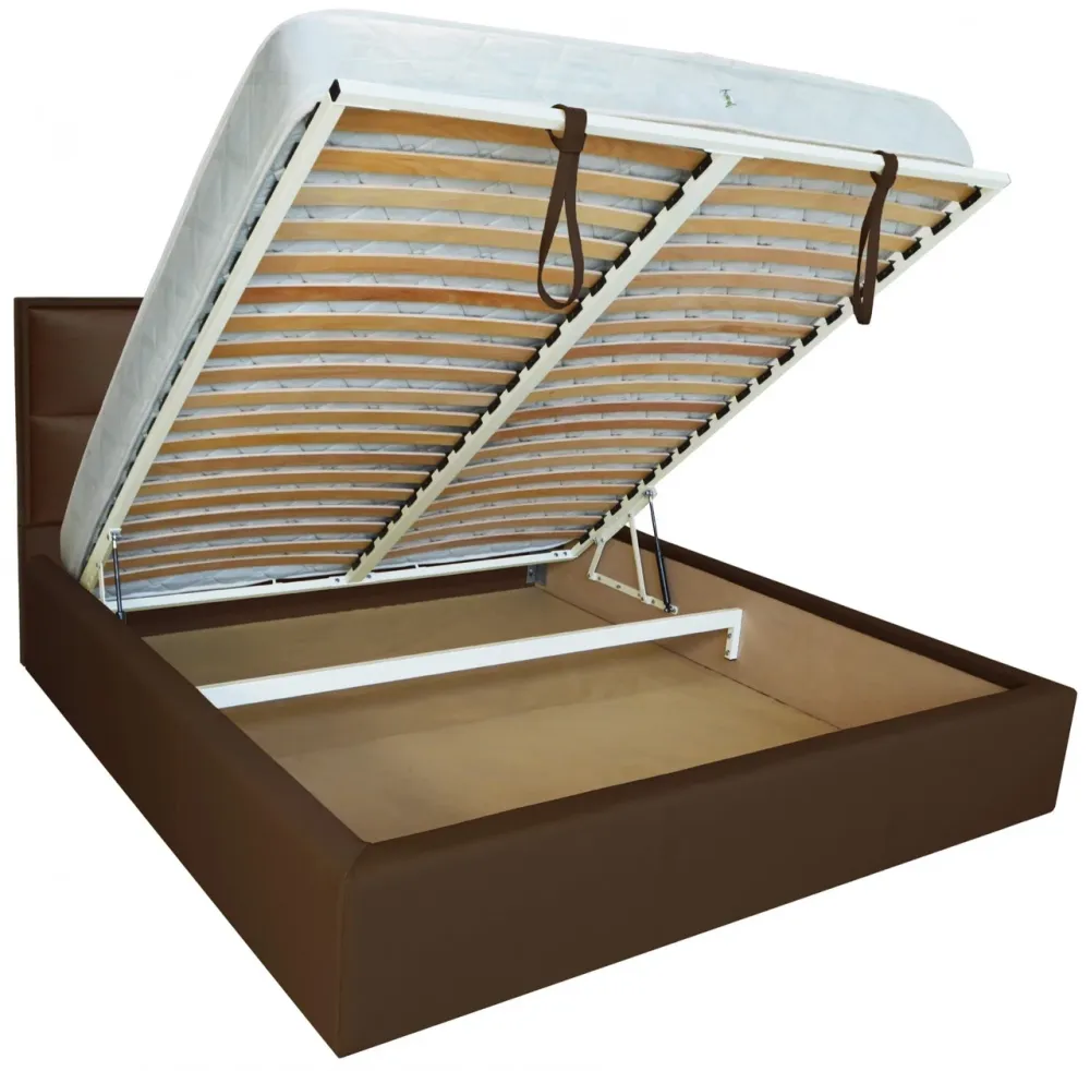 Кровать Двуспальная Sheffield VIP 160 х 200 см Fly 2231 A1 С дополнительной металлической цельносварной рамой Темно-коричневый Киев - изображение 4