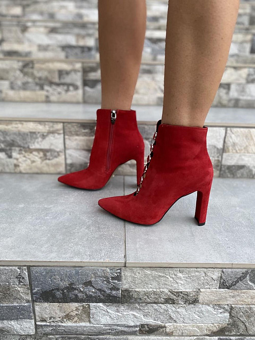 LIRIO Жіночі черевики LIRIO червоні натуральна замша 38р. каблук 9см ( /95-9551) Коломия - фото 3