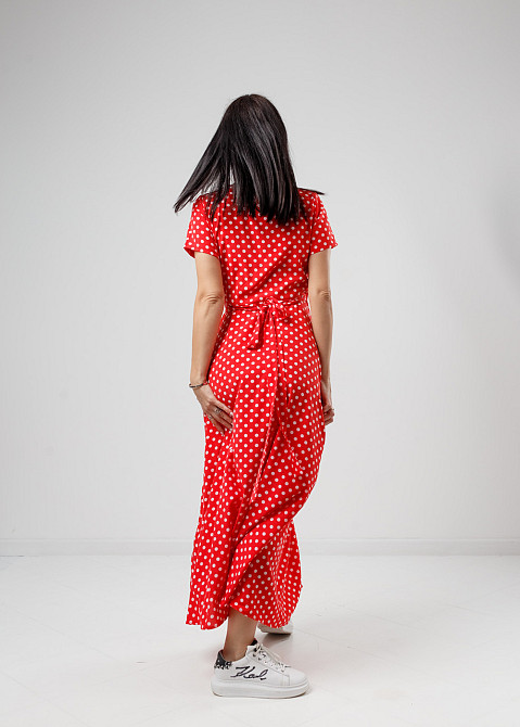 Летнее платье в пол Кайли 48, Красный Киев - изображение 2
