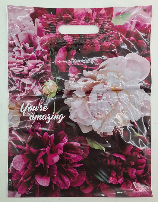 Пакет с прорезной ручкой, ламинированный 