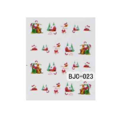 Новогодние наклейки на ногти Дед Мороз - размер наклейки 5*6см, инструкция есть в описании товара Киев