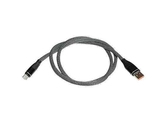 Кабель Type-c нейлоновый USB 6A 1м серый ТМ KMT Киев