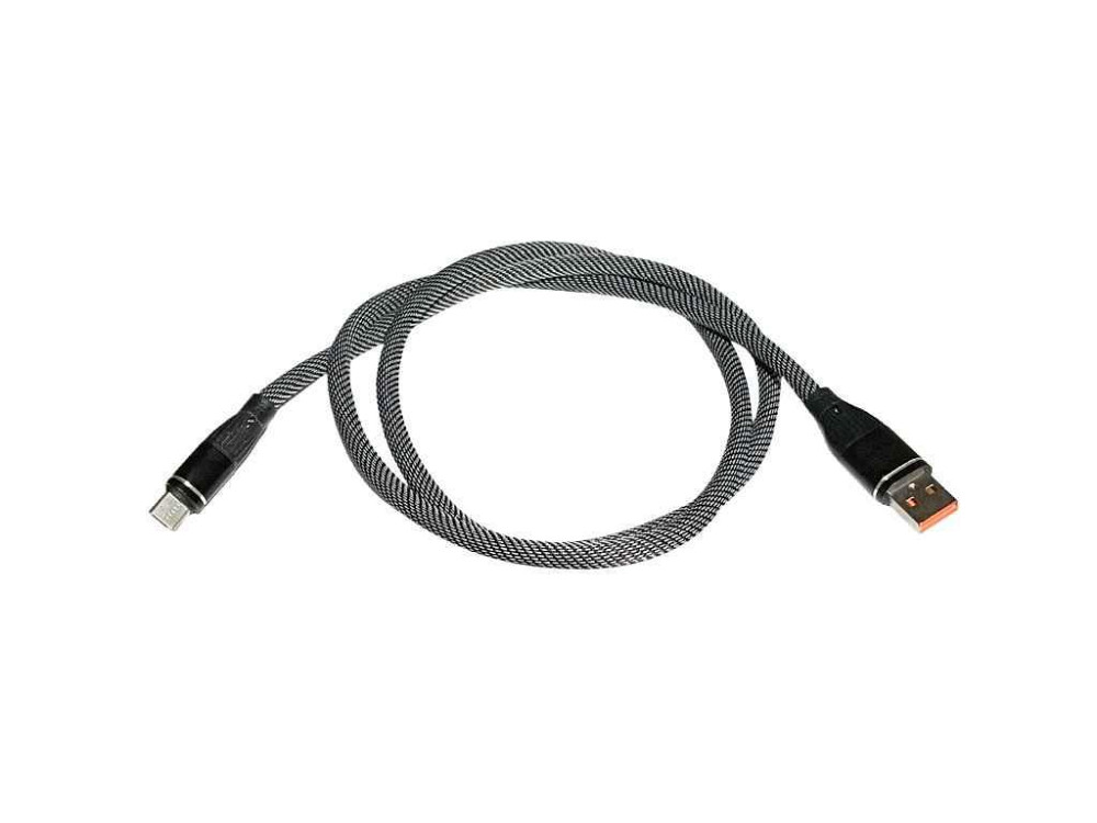 Кабель Type-c нейлоновий USB 6A 1м сірий ТМ KMT Київ - фото 1
