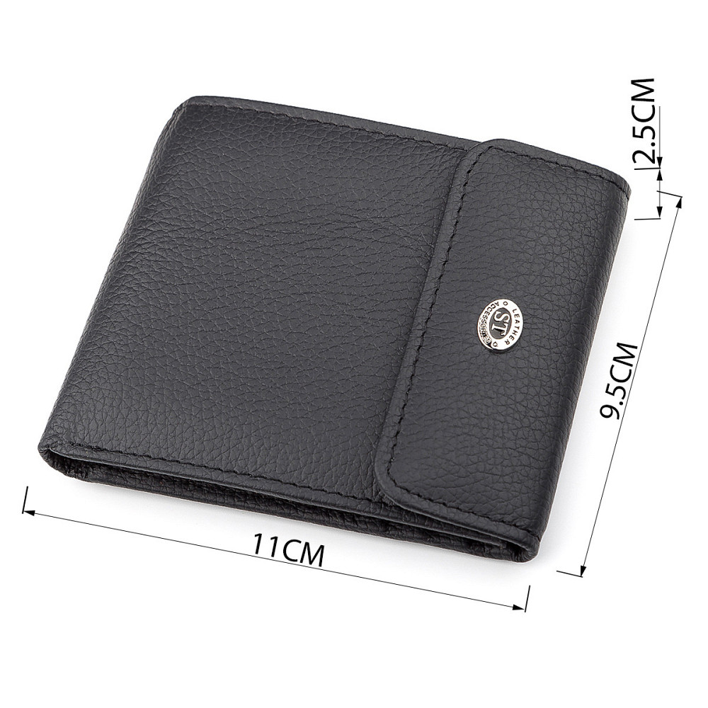Кошелек ST Leather 18313 (ST155) кожаный Черный Киев - изображение 4