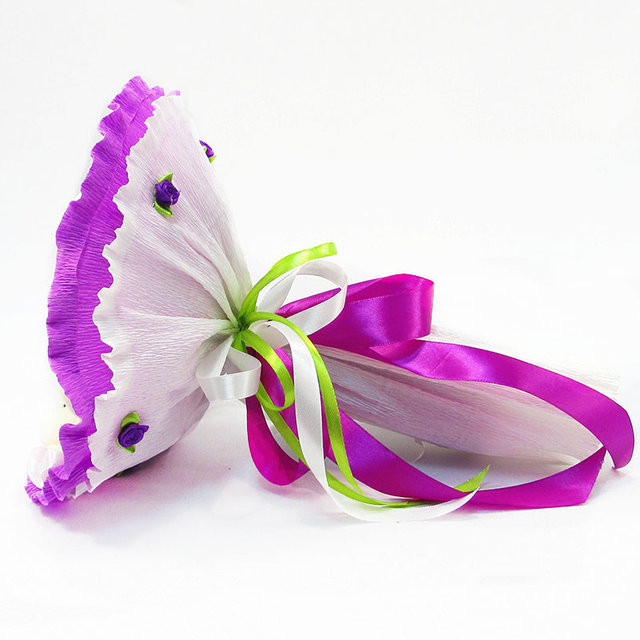 Букет з м'яких іграшок 5 ведмедиків 5291IT бузковий Вінниця - фото 2