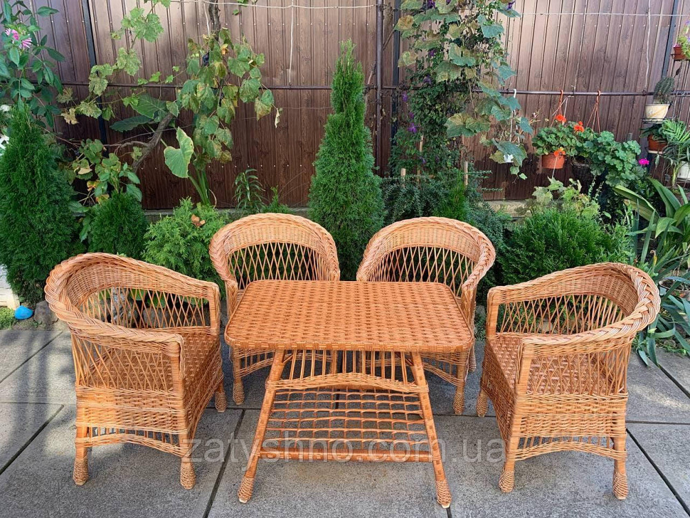 Плетені меблі з низькою спинкою Київ - фото 1