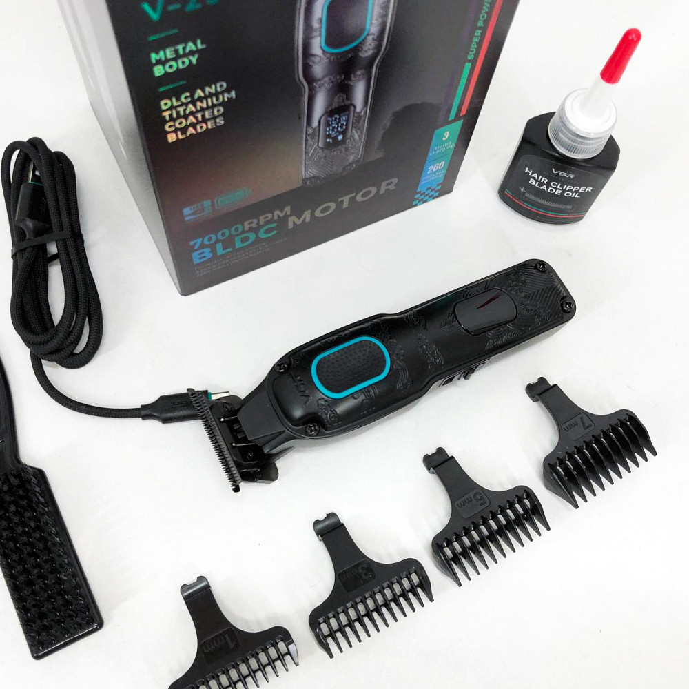 Електрична машинка для стрижки потужна VGR V-254, Професійна машинка для стрижки волосся на акумуляторі WQ-86 Івано-Франківськ - фото 7