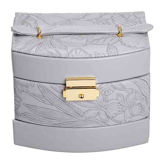 Шкатулка для украшений из эко кожи 3 яруса с замком органайзер для ювелирных изделий HP-5-23G Киев