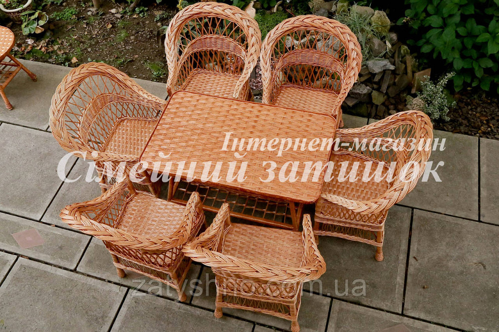 Комплект плетеной мебели из лозы на 6 персон Киев - изображение 5