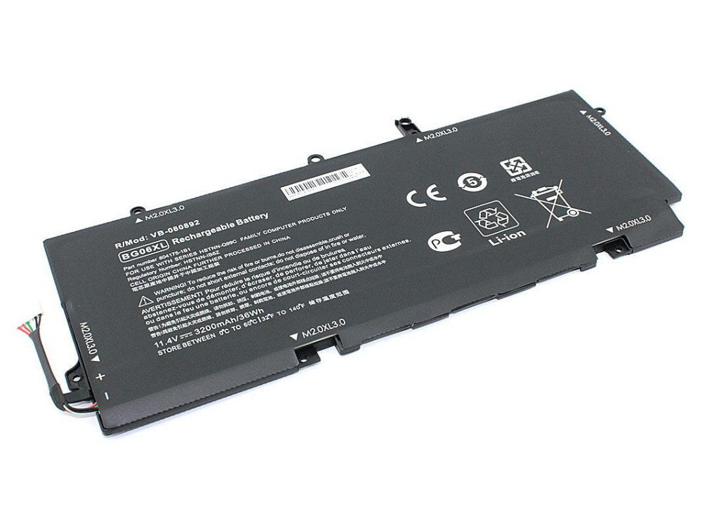 Аккумулятор для ноутбука HP BG06XL EliteBook Folio G3 1040 11.4V Black 3400mAh OEM Вінниця - фото 1