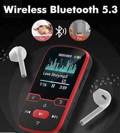 64 ГБ Bluetooth 5.3 MP3-плеєр із затискачем, MP3-плеєр — диктофон. Харків
