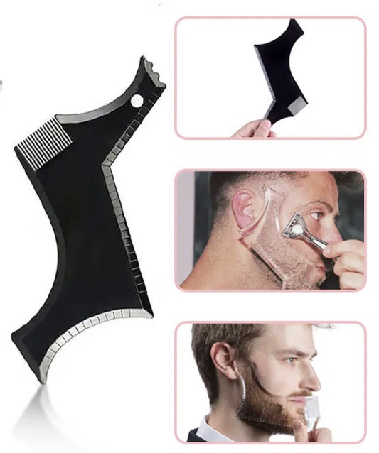 Шаблон для бороды, трафарет для бороды и усов, стайлер, триммер для бороды, чорный Киев - изображение 1