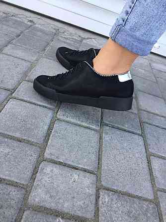 Сліпони жіночі D and V чорні натуральна шкіра-сатин низький хід 39р.-25см (2236) Коломия