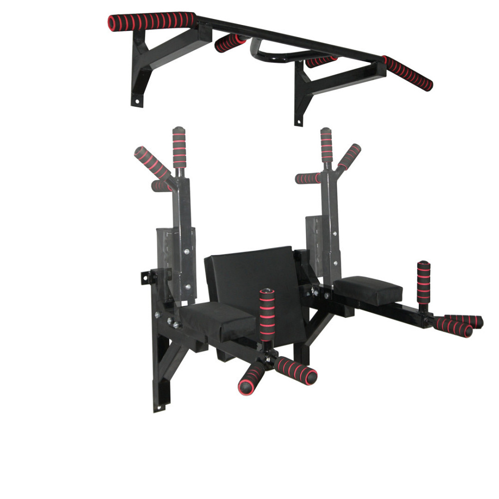 Турник брусья пресс стационарный 3 в 1 KZ-556 Спортивные стенки и турники для дома Черный Киев - изображение 1