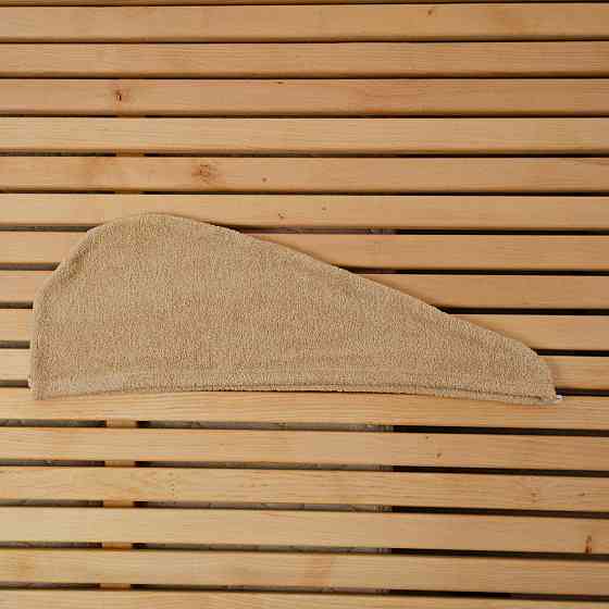 Полотенце для волос тюрбан махровый YouStar 75х26 см 100% Хлопок 400г/м2 (Бежевый) Сумы