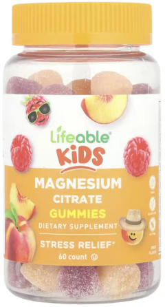 Магния цитрат для детей Lifeable Magnesium Citrate Kids 60 жев таб малина Киев