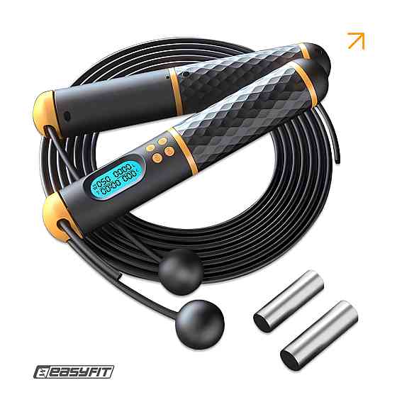 Розумна скакалка EasyFit SmartRope 3 м з утяжнювачами (бездротова) Коломия