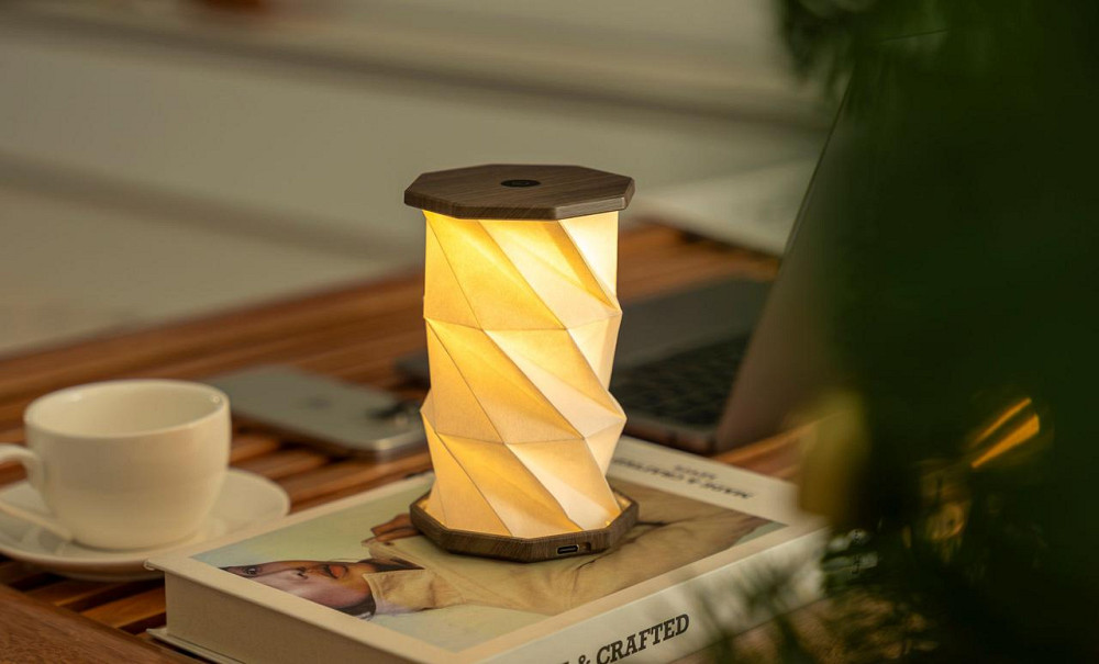 Світильник на акумуляторі Gingko Mini Hexagon Twist, горіх | G036M-WT Рівне - фото 1