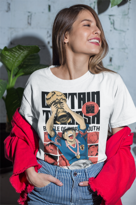Футболка для мальчика аниме Каптаин Тсубаса Ворлд Йоутх оверсайз (рост от 165 до 180 ) Черний AnimeJ0025m Днепр - изображение 4