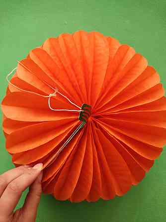 Гирлянда тыква на Хэллоуин соты 30 см оранжевый Киев