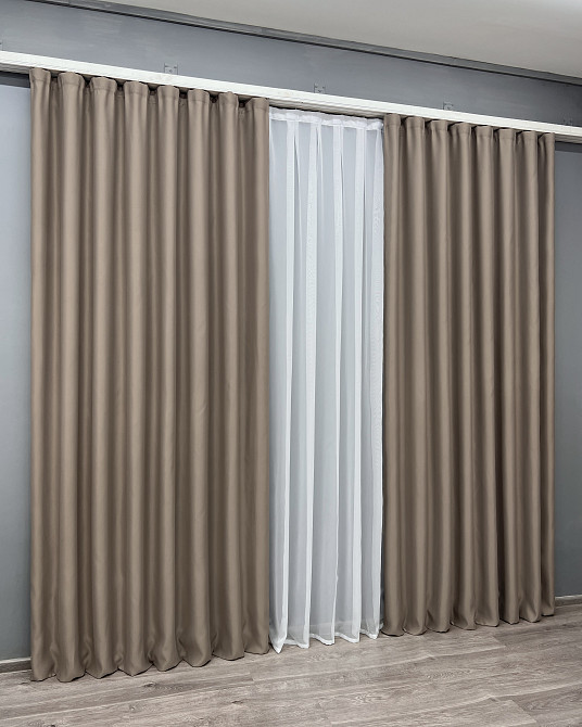 Комплект готових штор VR-Textil Bagema Rvs № 2073ш Капучино 150х250 см 2 шт (39-0031) Київ - фото 4