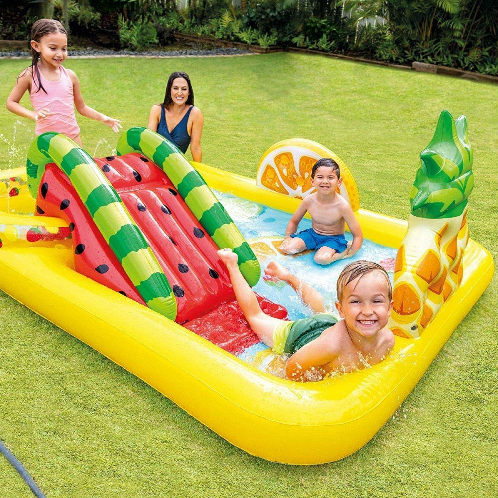 Надувной игровой центр с водой и горкой 244*191 см, Intex 57158 Киев - изображение 1