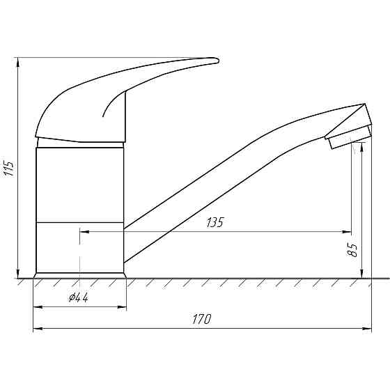 Змішувач для умивальника EcoMix ELIT EM-N-103M Луцк