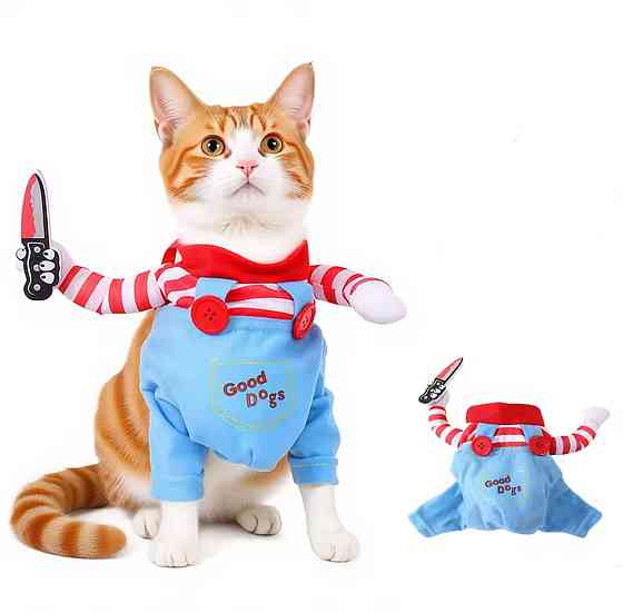 Костюм для домашніх тварин Чакі L на Хелловін різнокольоровий Київ