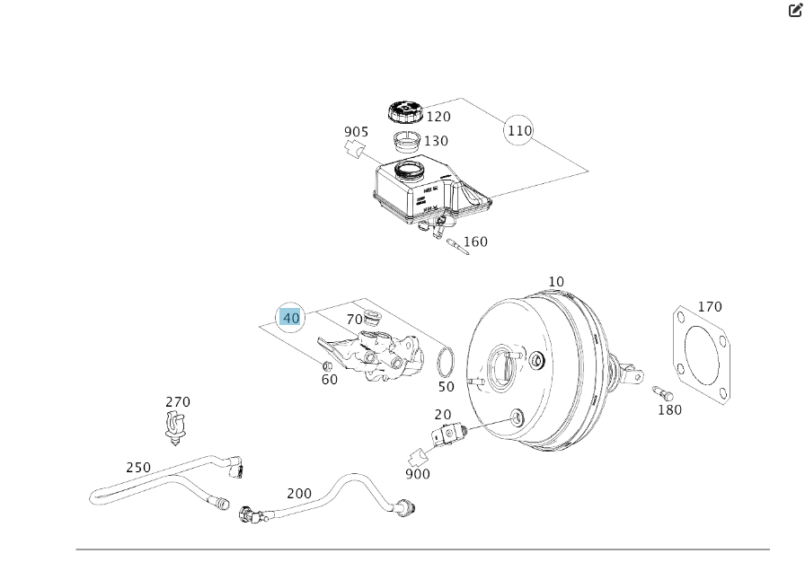 Mercedes-Benz  A1664300201 Головний гальмівний циліндр ML/GLE W166 GLE Coupe C292 GL/GLS X166 Одесса - изображение 3