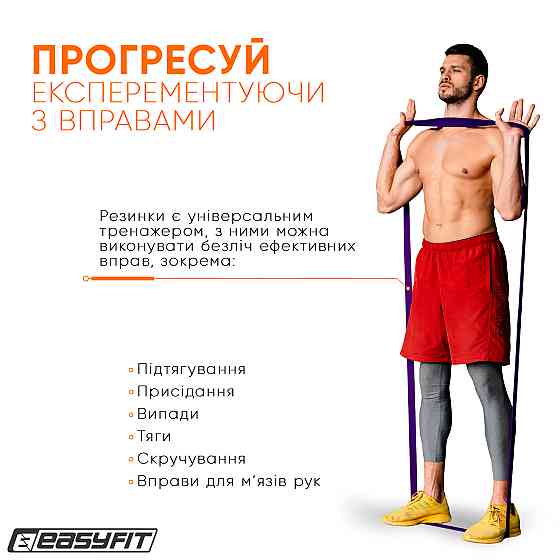 EasyFit Гумова петля EasyFit 15-45 кг Фіолетова Коломыя