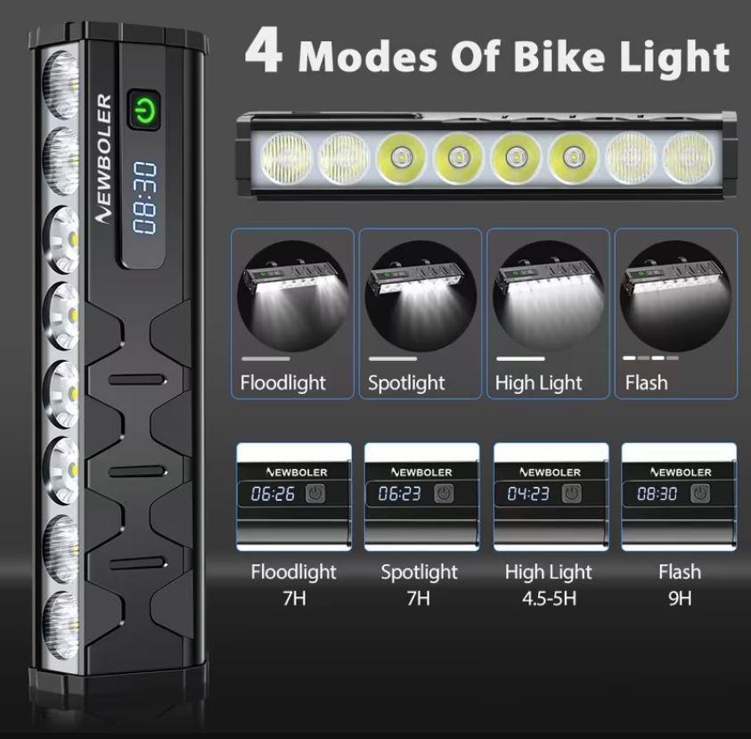 Супер Яркая велосипедная фара фара 8 LED 10000mAh Одесса - изображение 5