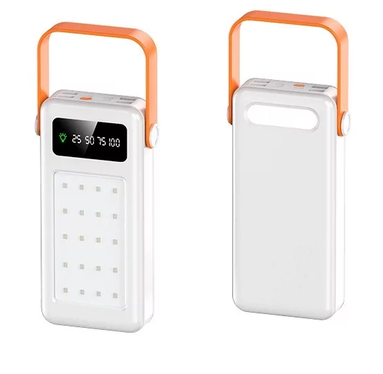 Портативный внешний аккумулятор Bilintong 50000mAh Power Bank + Led лампа Белый Винница - изображение 1