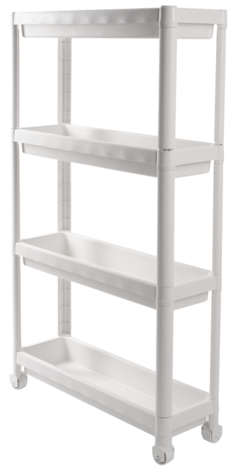 Етажерка 4-х ярусна Violet House 6014 Long Shelf WHITE 54х18х91 см (7040715) Київ - фото 1