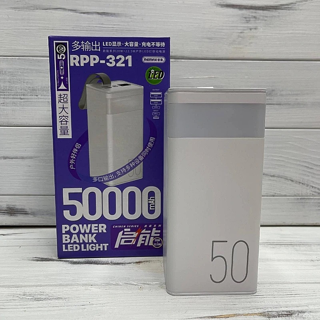 Портативний акумулятор павербанк Remax J86A PB 50000 ГраФіт Одеса - фото 9