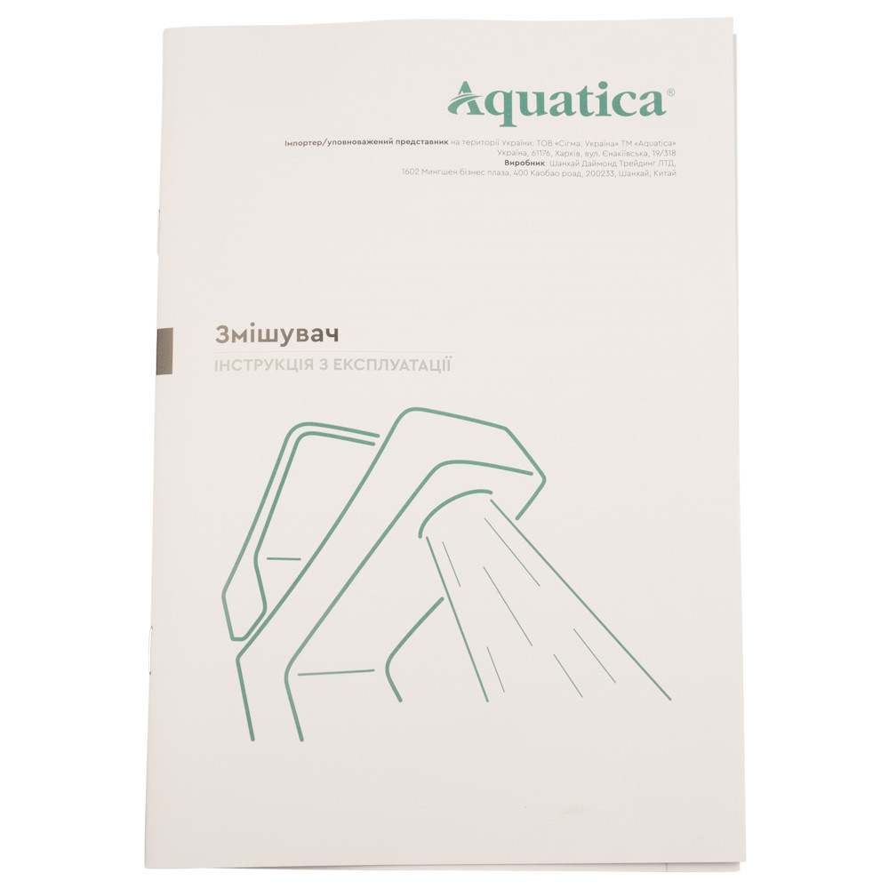 Смеситель s55 Ø40 для кухни излив высокий ухо на гайке AQUATICA (9755100) Киев - изображение 8