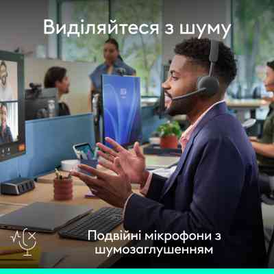 Наушники Logitech Zone Wireless 2 ES for Business Graphite (981-001493) Вінниця