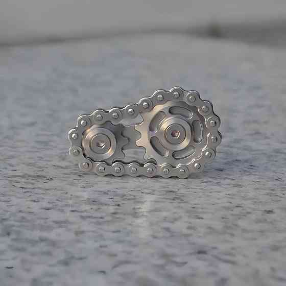 Металевий спінер RESTEQ у вигляді ланцюга — антистрес іграшка для зняття напруги та розвитку концентрації уваги Київ