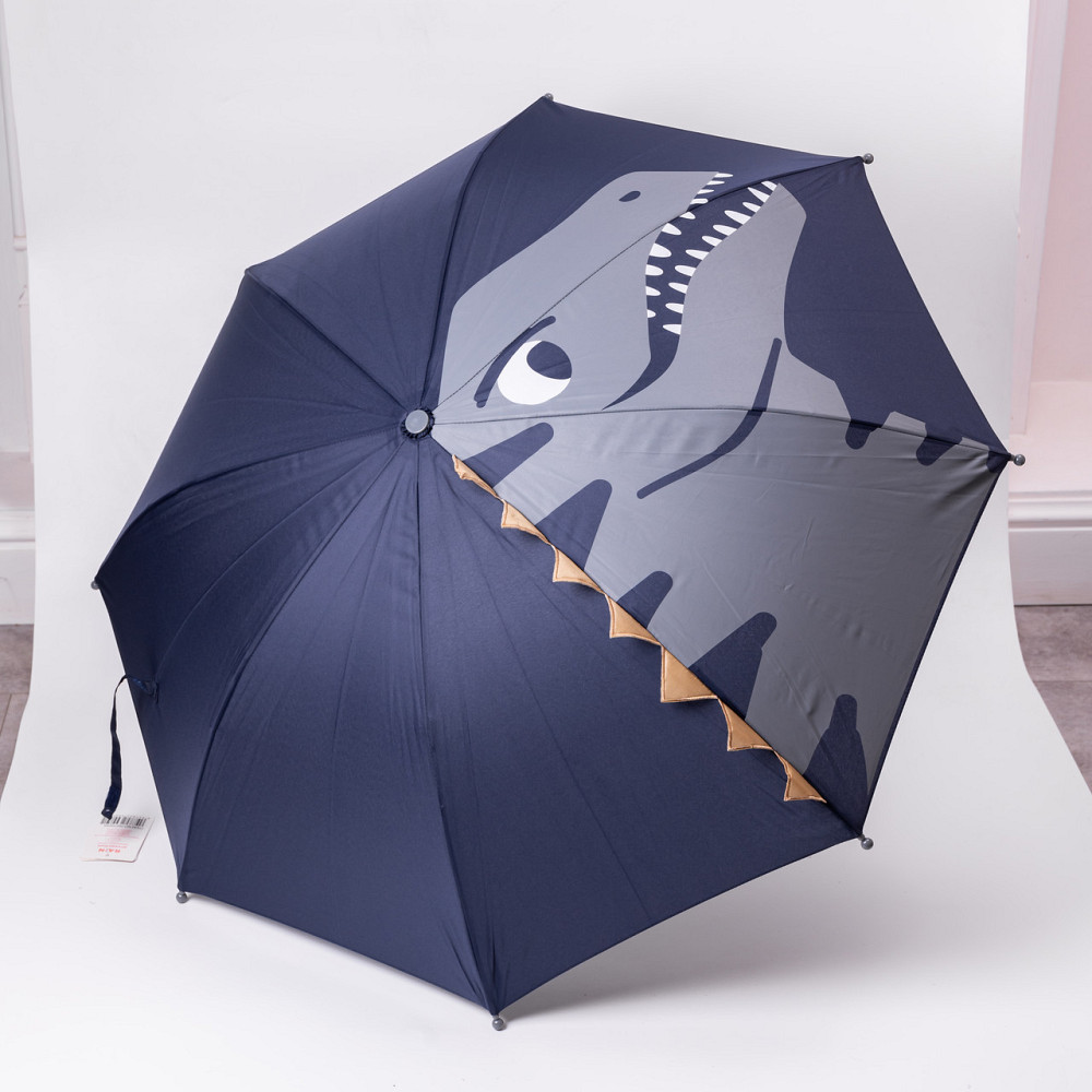 Класична дитяча парасолька-тростина механічна з поліестеру міцна надійна 8 спиць діаметр 89 см Синій HP-23-12BL Коломыя - изображение 1