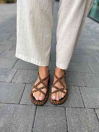 Dino Vittorio Босоніжки замшеві жіночі леопардові літні / Босоніжки натуральна замша Dino Vitto Коломыя