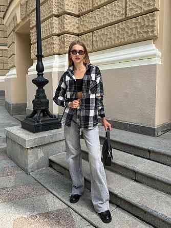 Жіноча трендова сорочка з розрізом на рукавах турецька фланель-байка. Чорний, 42/44 Одеса