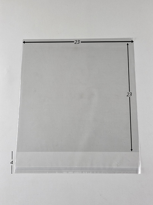 Пакети з клейкою стрічкою 23см 23см 25мк (1000шт) Харків - фото 3